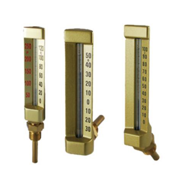 Glass thermometers V shape 