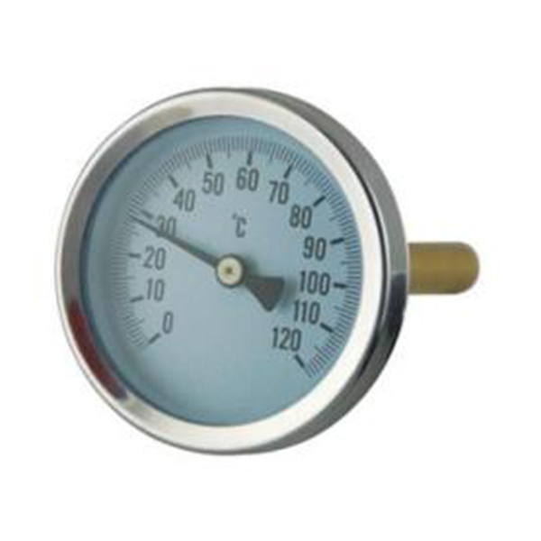 Hot water bimetal thermometer with themowell 