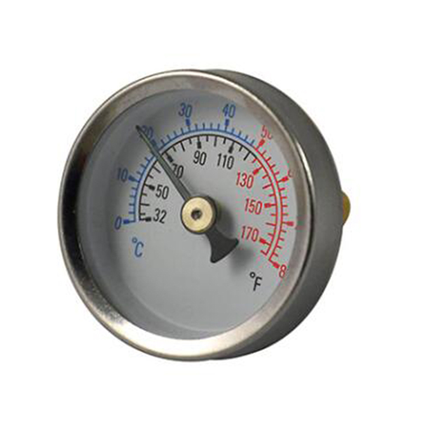 Hot water bimetal thermometer