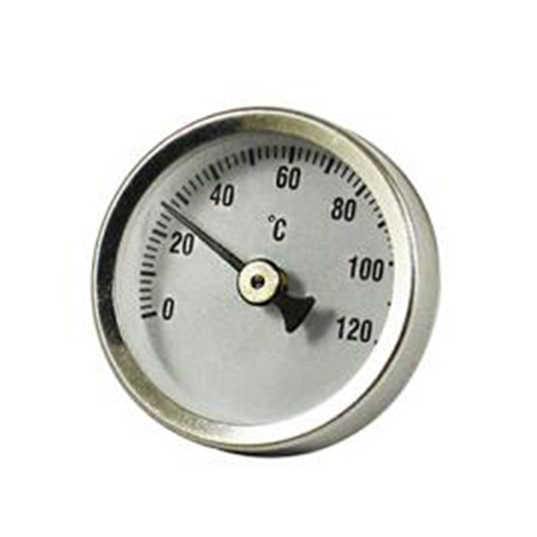 Ball valve bimetal thermometer