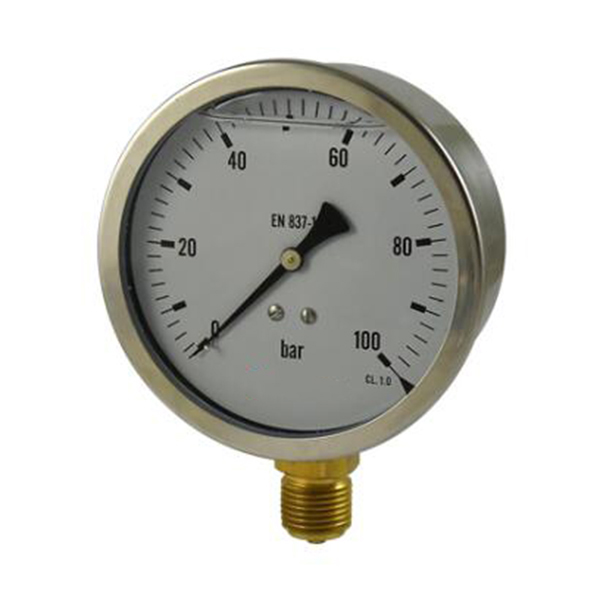 Hydraulic one piece seal design pressure gauge