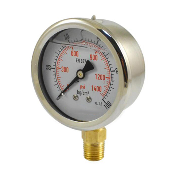 Liquid filled pressure gauge