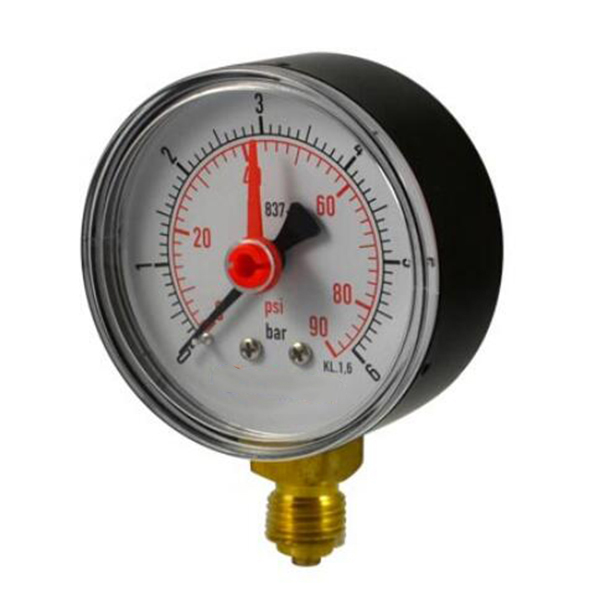 Dry Pressure gauge with red pointer